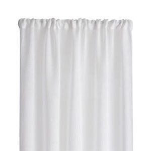 Crate&Barrel White Linen Sheer Curtain Panel